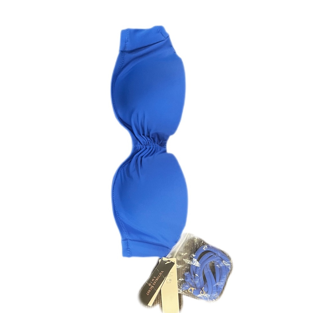 Victoria Secret Strapless Swim Top w/ Strap Royal Blue 32A